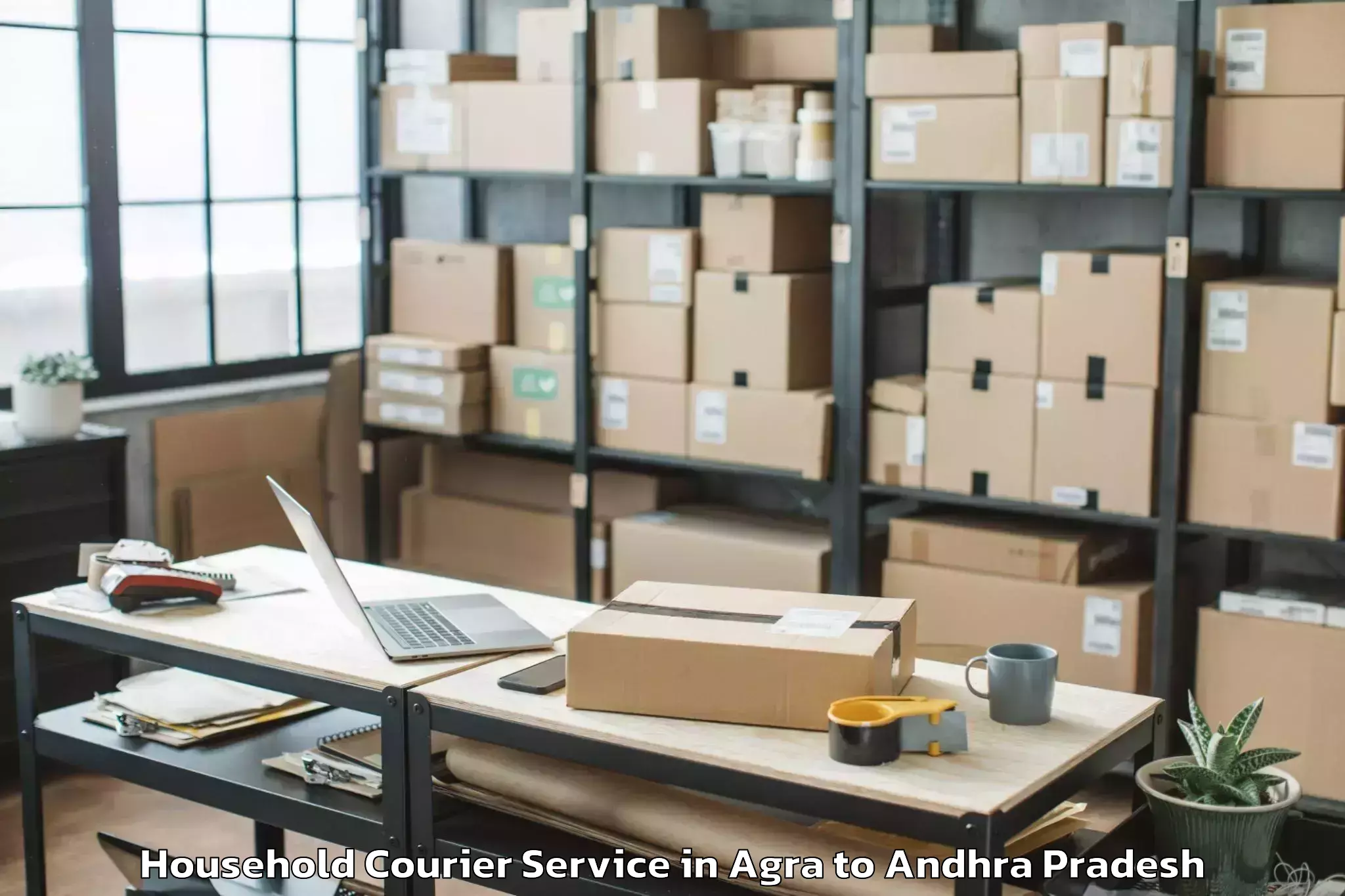 Comprehensive Agra to Nadendla Household Courier